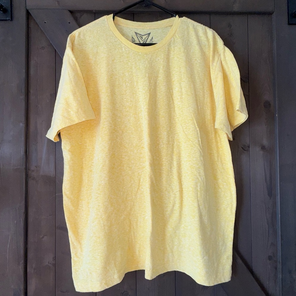 Univibe Soft Yellow Crew Neck Pocket Tee